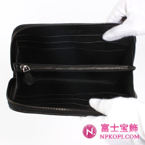 ボッテガヴェネタ カーフレザー【ツヤ加工】 長財布 ダークグレー 114076VK8731370  【2011年秋冬新作】